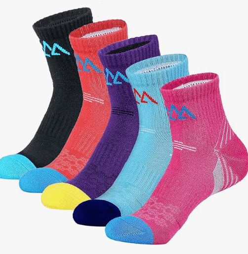 5 - Pack Women's Cushioned Hiking Socks – Lightweight, Moisture - Wicking Crew Socks for Outdoor Activities like Hiking, Walking, and Running - Rando Lover