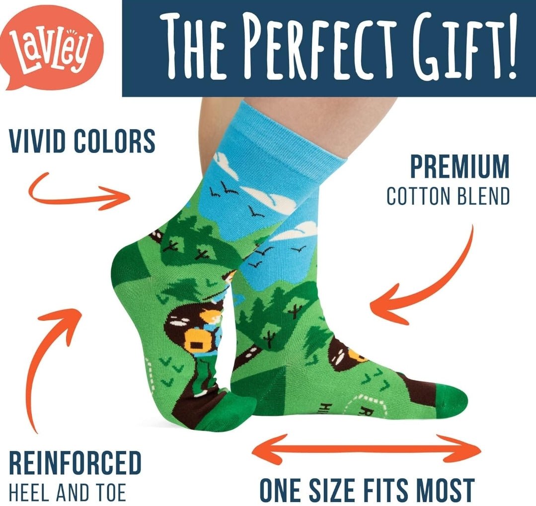 Humorous Socks for Men and Women - Perfect Gifts for Golf, Hunting, Camping, Hiking, Outdoors, and Sports - Unisex Adult Size - Rando Lover