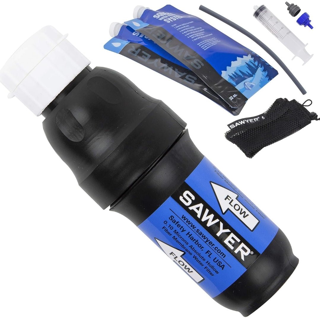 Sawyer Products SP129 Squeeze Water Filtration System – Includes Two 32 - Ounce Squeeze Pouches, Drinking Straw, and Hydration Pack Adapter - Rando Lover