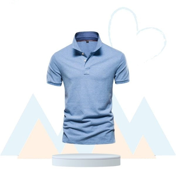 ElegantWear - Polo de Randonnée en Coton - Homme - Rando Lover