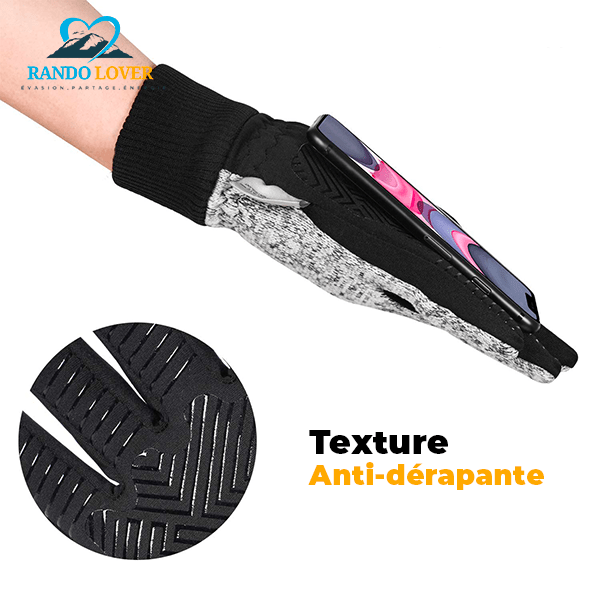 Gants thermiques pour Randonneurs Gris Foncé - ExpeditionMax - Randolover