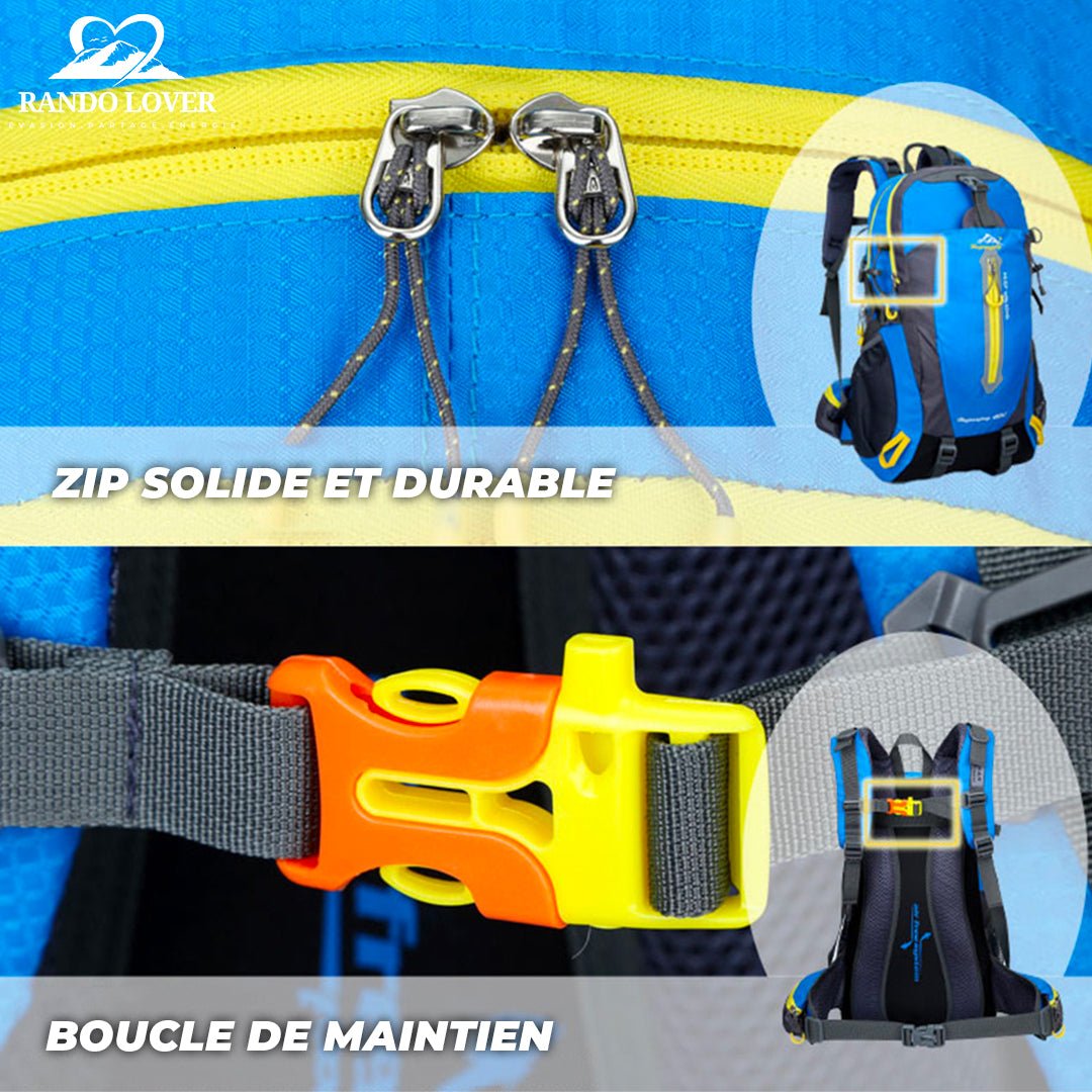 Sac à dos de Randonnée Bleu Foncé - Exploration Max - Randolover