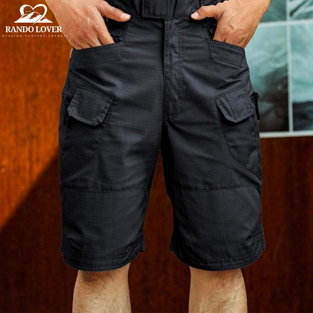 Short Cargo de Randonnée Noir - Explorateur+ - Homme - Randolover