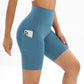 Short de Sport Respirant Taille Haute pour Femme - Fitness, Marche, Yoga - Rando Lover