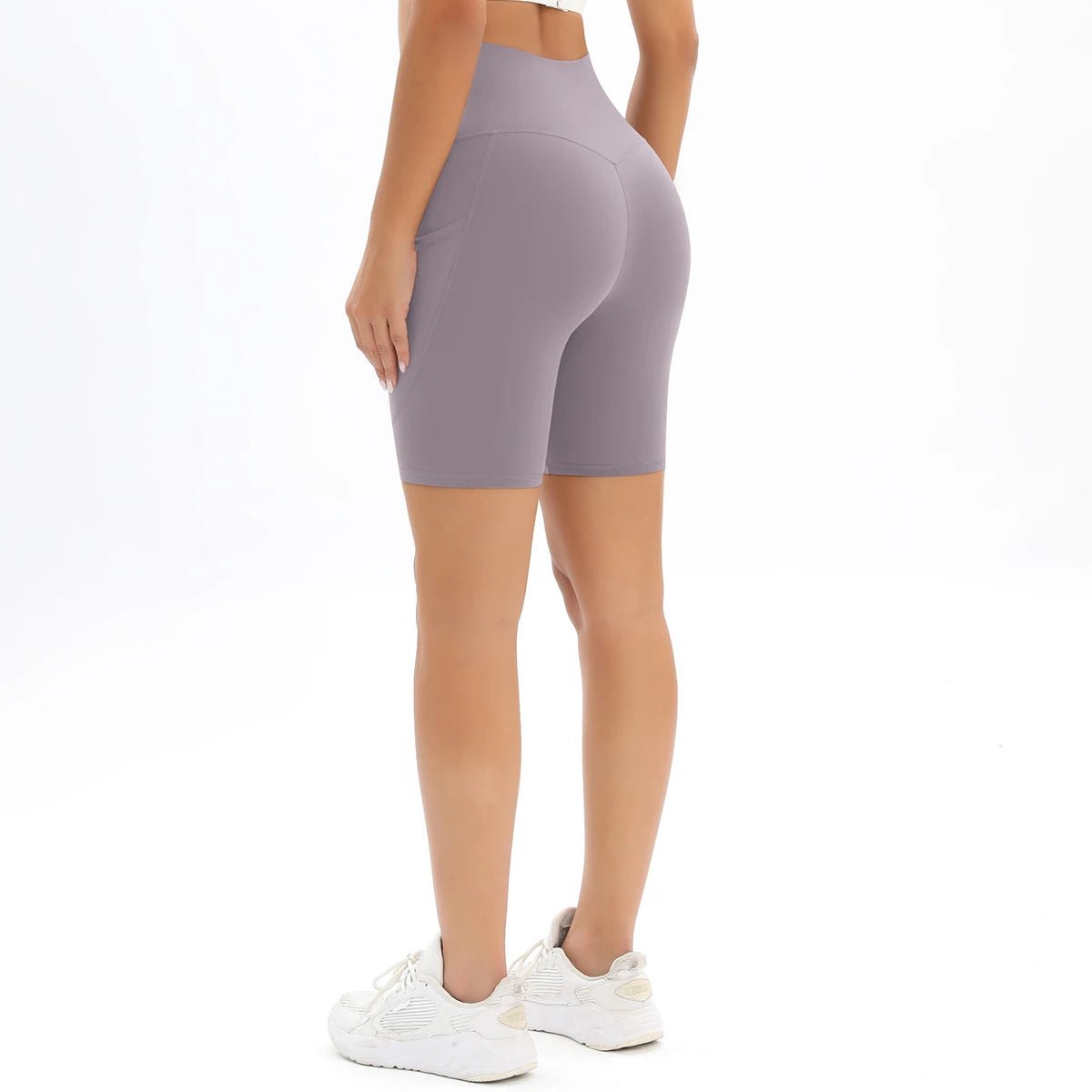 Short de Sport Respirant Taille Haute pour Femme - Fitness, Marche, Yoga - Rando Lover