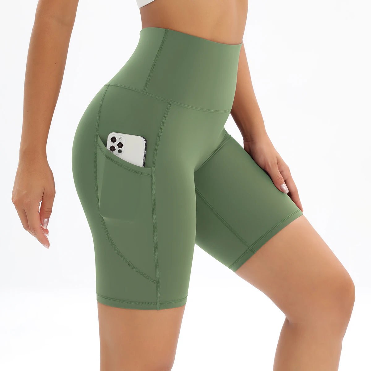Short de Sport Respirant Taille Haute pour Femme - Fitness, Marche, Yoga - Rando Lover