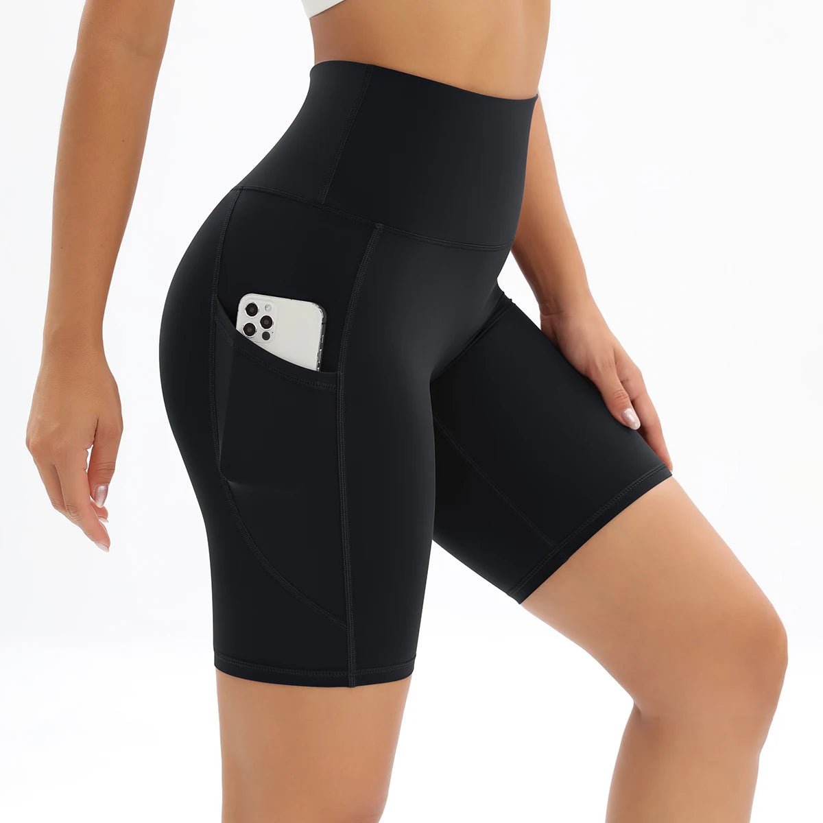 Short de Sport Respirant Taille Haute pour Femme - Fitness, Marche, Yoga - Rando Lover