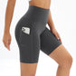 Short de Sport Respirant Taille Haute pour Femme - Fitness, Marche, Yoga - Rando Lover