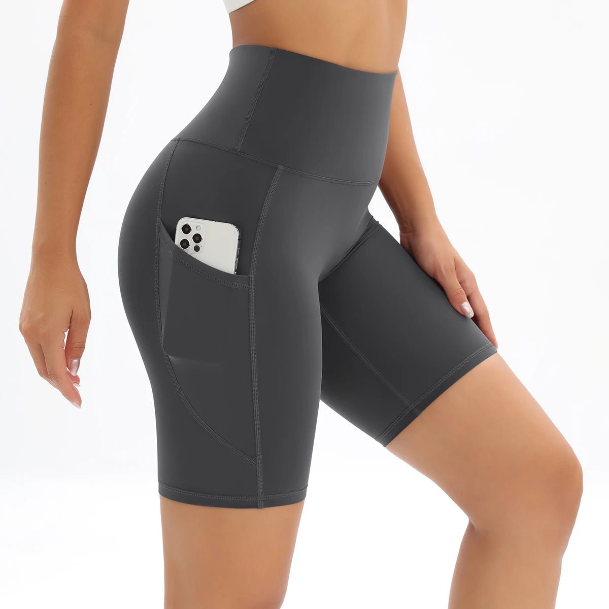 Short de Sport Respirant Taille Haute pour Femme - Fitness, Marche, Yoga - Rando Lover